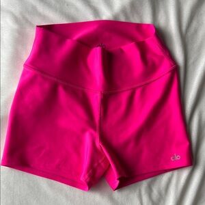 ALO Yoga Women's Bright Pink Bike Shorts